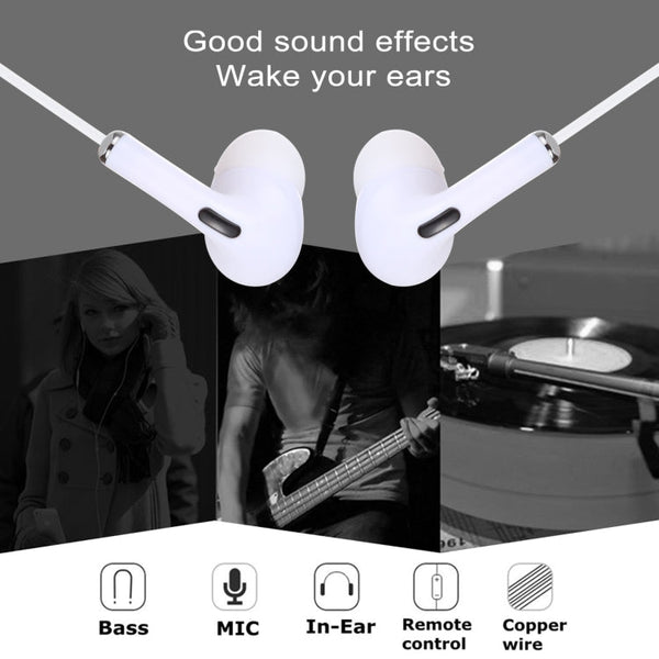 3.5mm Plug In-ear Wired Earphone with Mic, Cable Length: about 1.2m, 3.5mm