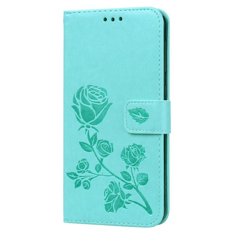 Rose Embossed Horizontal Flip PU Leather Case for Galaxy A10, with Holder & Card Slots & Wallet
