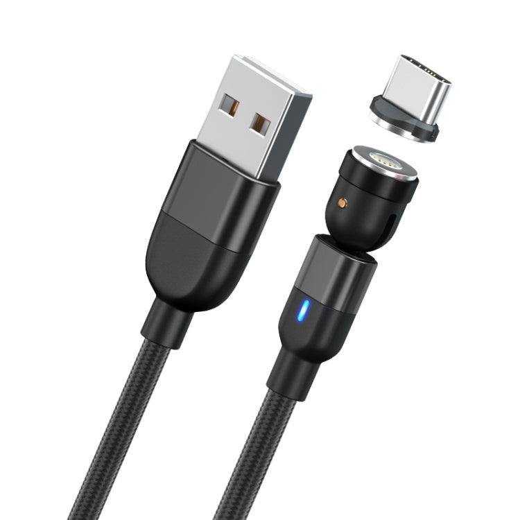 2m 3A Output USB to USB-C / Type-C 540 Degree Rotating Magnetic Data Sync Charging Cable