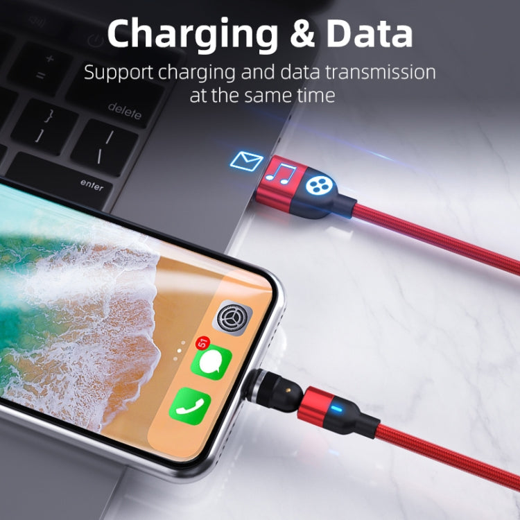 2m 3A Output USB to USB-C / Type-C 540 Degree Rotating Magnetic Data Sync Charging Cable