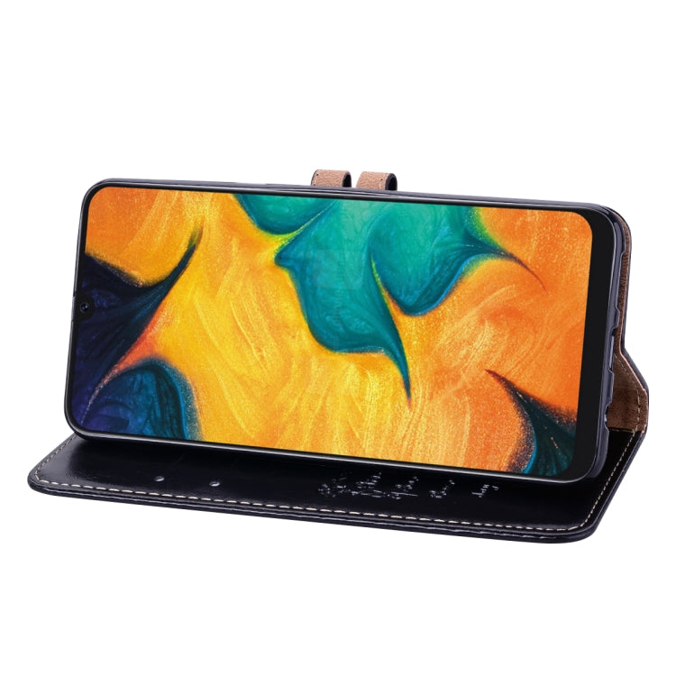 Business Style Oil Wax Texture Horizontal Flip Leather Case for Galaxy A30, with Holder & Card Slots & Wallet