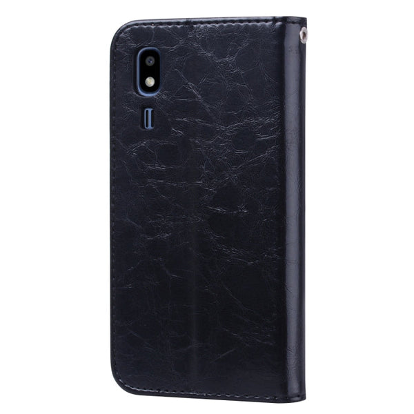 Business Style Oil Wax Texture Horizontal Flip Leather Case for Galaxy A2 Core, with Holder & Card Slots & Wallet