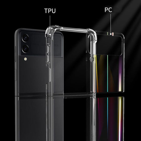 For Samsung Galaxy Z Flip3 5G Aurora PC + TPU Clear Four-corner Shockproof Protective Case