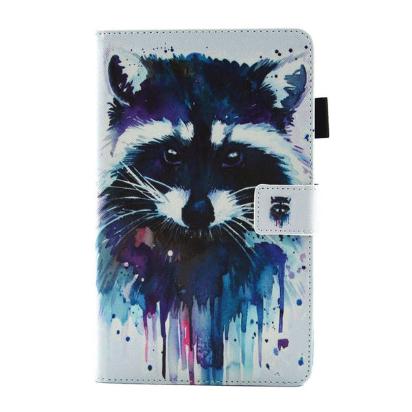 For Galaxy Tab A 8.0  / T380 & T385  Horizontal Flip Leather Case with Holder & Card Slots