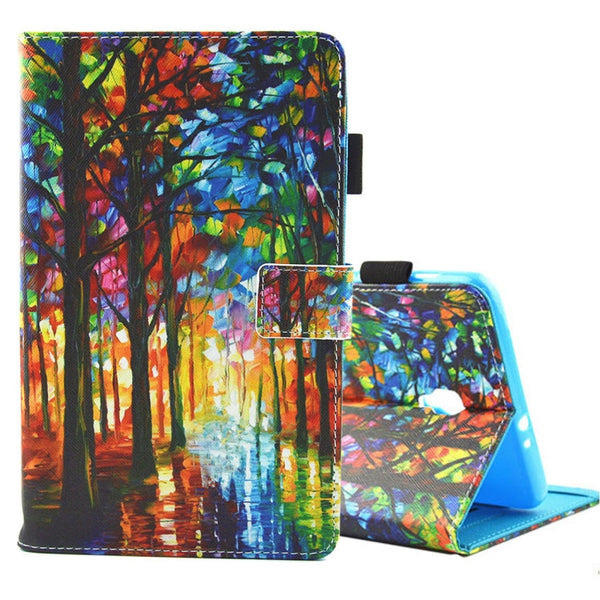 For Galaxy Tab A 8.0  / T380 & T385  Horizontal Flip Leather Case with Holder & Card Slots