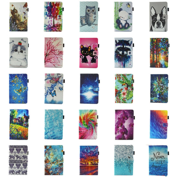 For Galaxy Tab A 8.0  / T380 & T385  Horizontal Flip Leather Case with Holder & Card Slots