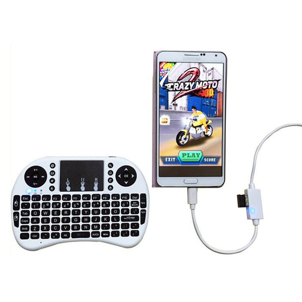 OTG-Y-02 USB 2.0 Male to Micro USB Male + USB Female OTG Charging Data Cable for Android Phones / Tablets with OTG Function, Length: 1.1m