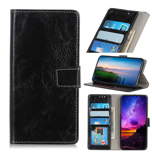 Retro Crazy Horse Texture Horizontal Flip Leather Case for Galaxy M30/A40S, with Holder & Card Slots & Photo Frame