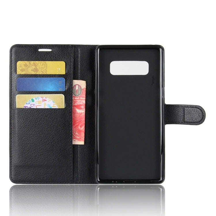 For Galaxy Note 8 Litchi Texture Horizontal Flip Leather Case with Holder & Card Slots & Wallet