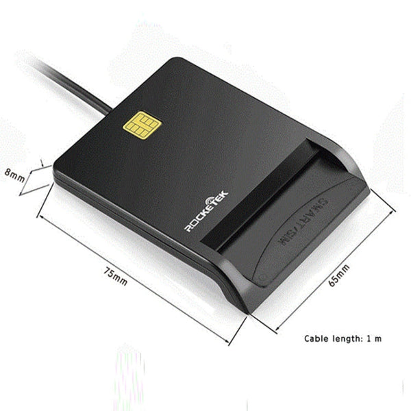 ROCKETEK SCR1-C CAC ID SIM Chip Smart Card Reader, SCR1-C