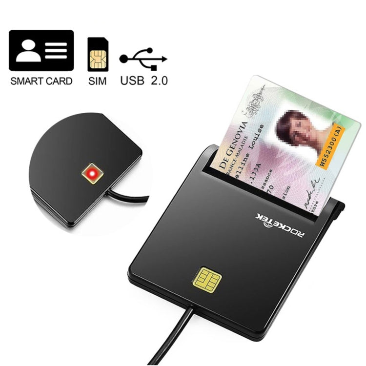 ROCKETEK SCR1-C CAC ID SIM Chip Smart Card Reader, SCR1-C
