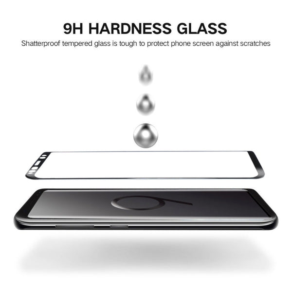 25 PCS For Galaxy S9 0.33mm 9H Surface Hardness 3D Curved Edge Anti-scratch Full Screen HD Fully Adhesive Glass Screen Protector