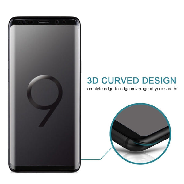 25 PCS For Galaxy S9 9H Surface Hardness 3D Curved Edge Anti-scratch Full Screen HD Tempered Glass Screen Protector