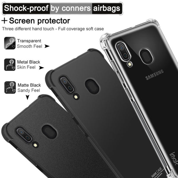 IMAK All-inclusive Shockproof Airbag TPU Case for Galaxy A20 / Galaxy A30, with Screen Protector