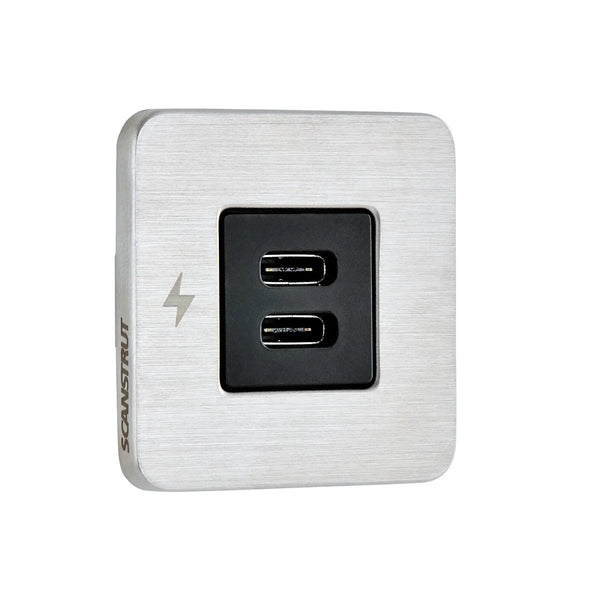 Scanstrut TILE TILE TILE Flush‑Mount USB‑C PD Socket 12 | 24V | 4Boats