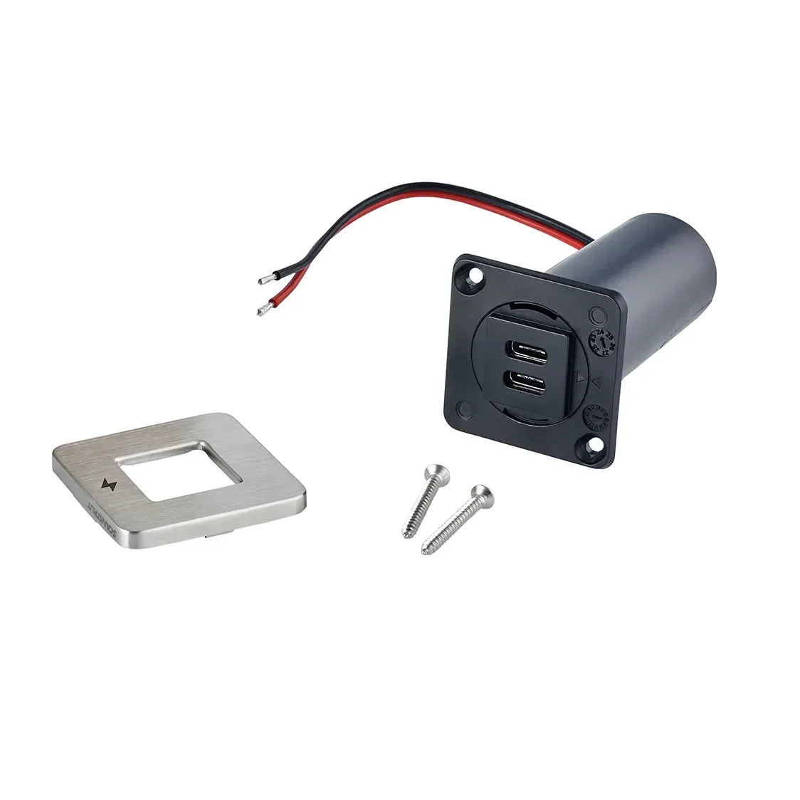 Scanstrut TILE TILE TILE Flush‑Mount USB‑C PD Socket 12 | 24V | 4Boats
