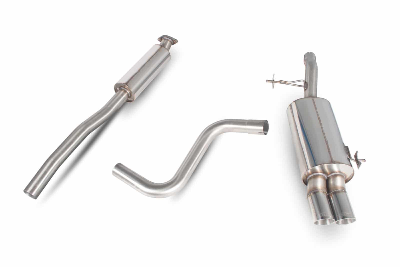 Scorpion Ford Fiesta ST 180 (13-15) 2.5″ Resonated Cat-Back Exhaust- Polished Twin Daytona Tips – SFD073