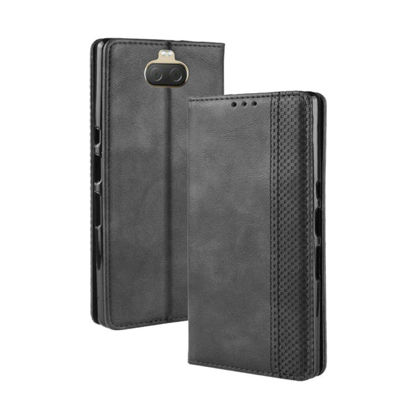 Magnetic Buckle Retro Texture Horizontal Flip Leather Case for Sony Xperia 10 Plus, with Holder & Card Slots & Wallet