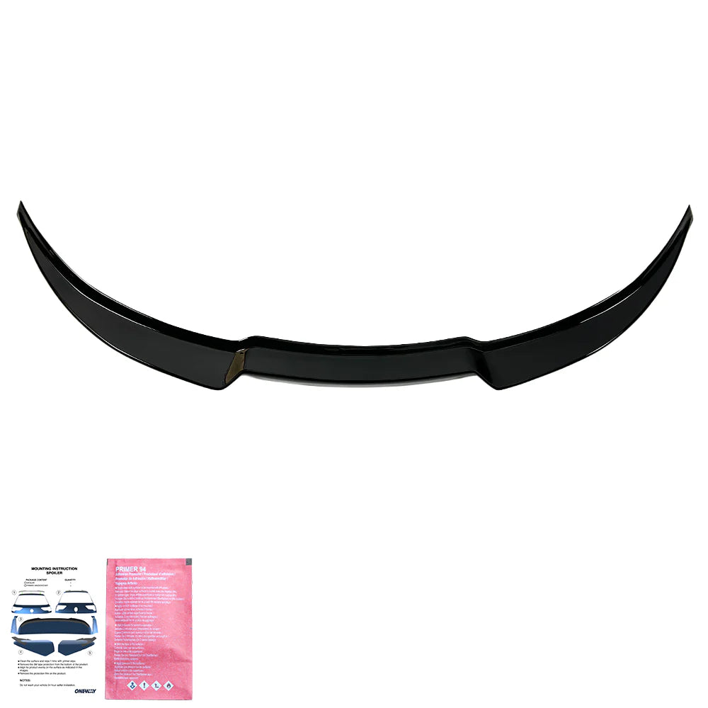 OW Rear Spoiler Tail Wing TESLA Model Y 2020-2025 Gloss Black ABS Plastic Self Adhesive On