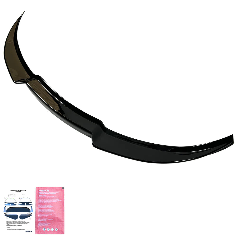 OW Rear Spoiler Tail Wing TESLA Model Y 2020-2025 Gloss Black ABS Plastic Self Adhesive On
