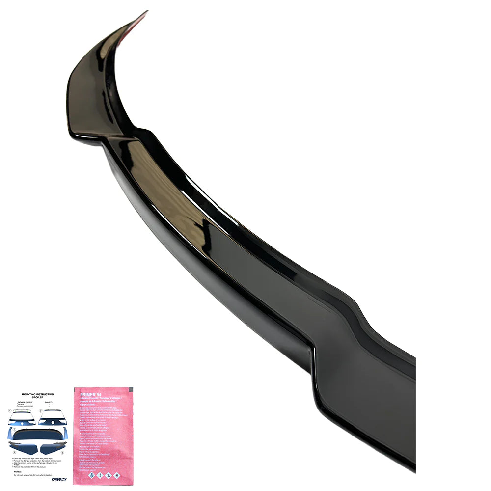 OW Rear Spoiler Tail Wing TESLA Model Y 2020-2025 Gloss Black ABS Plastic Self Adhesive On