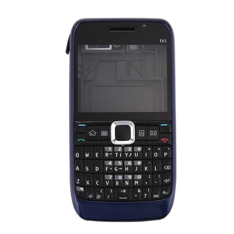 Full Housing Cover (Front Cover + Middle Frame Bezel + Battery Back Cover + Keyboard) for Nokia E63, For Nokia E63