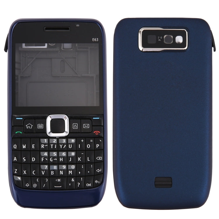 Full Housing Cover (Front Cover + Middle Frame Bezel + Battery Back Cover + Keyboard) for Nokia E63, For Nokia E63