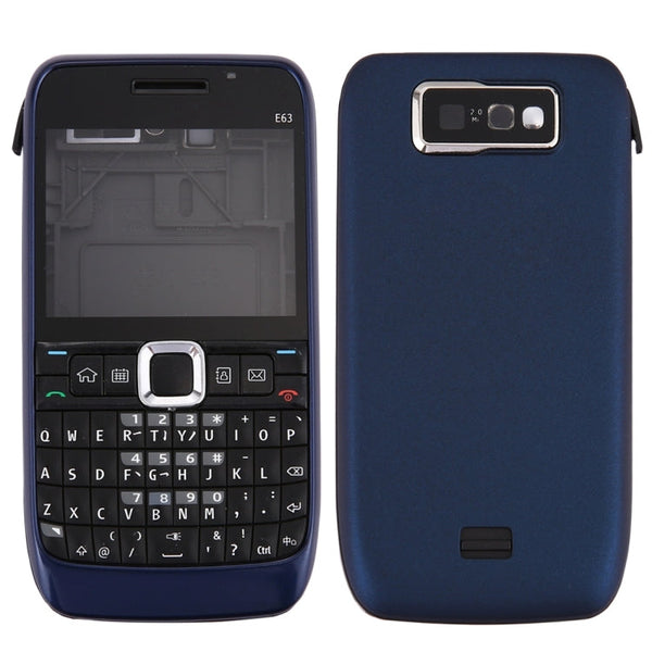 Full Housing Cover (Front Cover + Middle Frame Bezel + Battery Back Cover + Keyboard) for Nokia E63, For Nokia E63