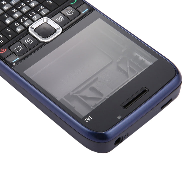 Full Housing Cover (Front Cover + Middle Frame Bezel + Battery Back Cover + Keyboard) for Nokia E63, For Nokia E63