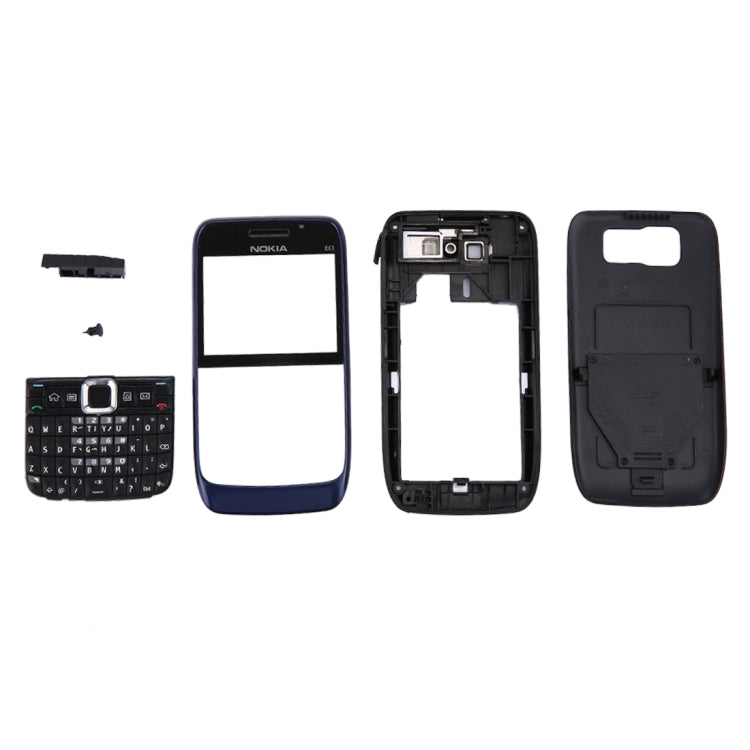 Full Housing Cover (Front Cover + Middle Frame Bezel + Battery Back Cover + Keyboard) for Nokia E63, For Nokia E63