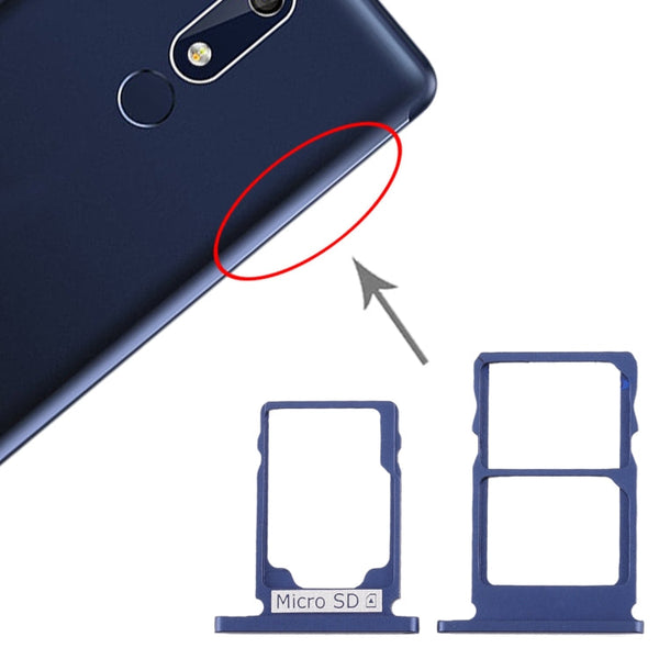 SIM Card Tray + SIM Card Tray + Micro SD Card Tray for Nokia 5.1 TA-1075