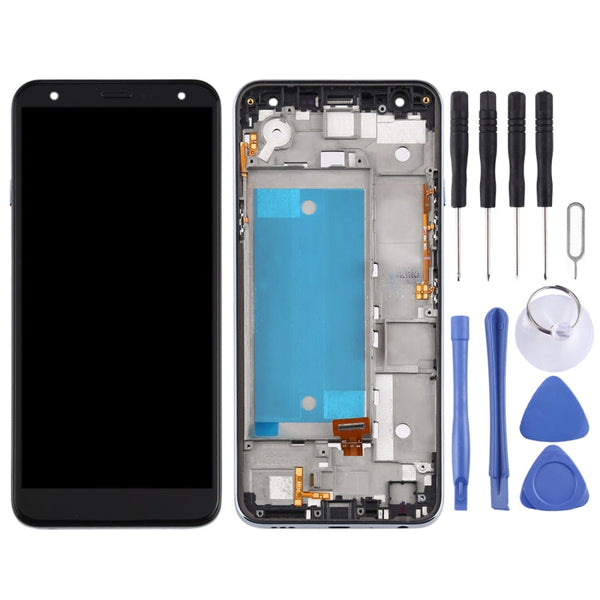 LCD Screen and Digitizer Full Assembly with Frame for LG K40 LMX420 / X4 2019 / K12 Plus,Double SIM