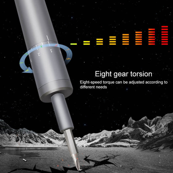 A-012 Rechargeable Lithium Battery Rechargeable Electric Drill Cordless Screwdriver Set with 8 Gear Torsion