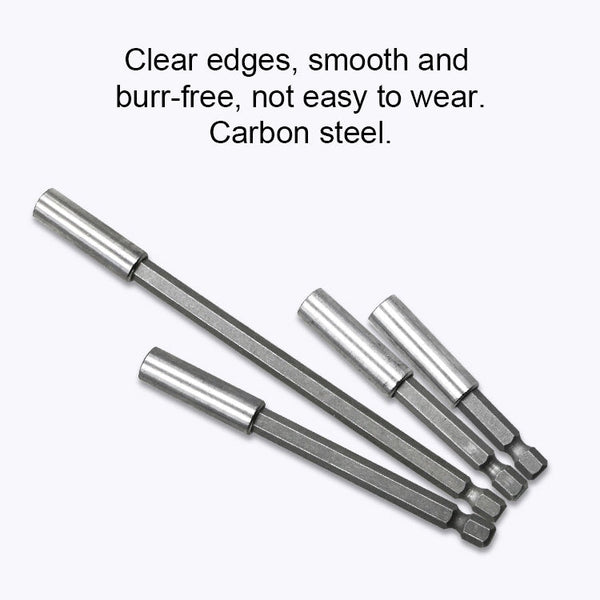 3 in 1 1/4 Electric Batch Head High Magnetism Connecting Rod Pistol Drill Extension Rod Sleeve Fast Turning Joint, Length: 60/100/150mm, 60/100/150mm Joint