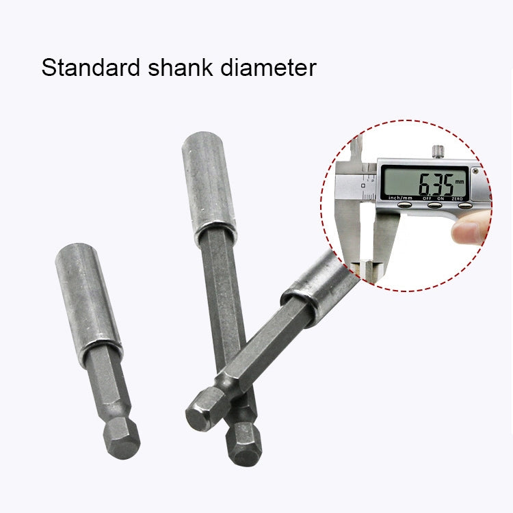 3 in 1 1/4 Electric Batch Head High Magnetism Connecting Rod Pistol Drill Extension Rod Sleeve Fast Turning Joint, Length: 60/100/150mm, 60/100/150mm Joint