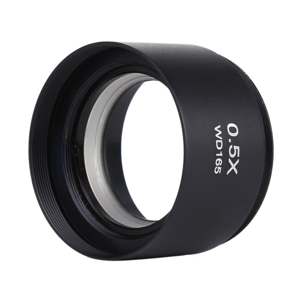 Stereo Microscopes Auxiliary Objective Lens Barlow Lens Magnifier 0.5X WD165, 0.5X WD165
