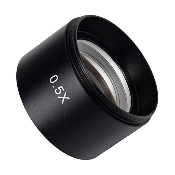 Stereo Microscopes Auxiliary Objective Lens Barlow Lens Magnifier 0.5X WD165, 0.5X WD165