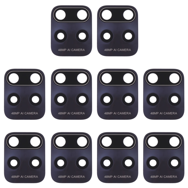 10 PCS Back Camera Lens for Xiaomi Redmi 10X 5G/Redmi 10X Pro 5G, For Xiaomi Redmi 10X 5G