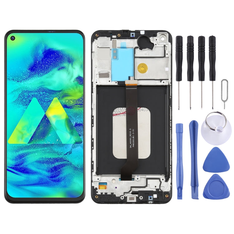 Original PLS TFT Material LCD Screen and Digitizer Full Assembly with Frame for Galaxy M40
