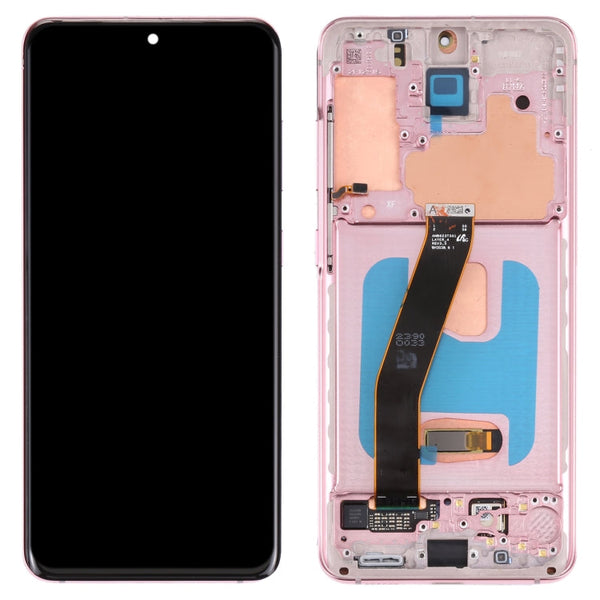 Original Dynamic AMOLED Material LCD Screen and Digitizer Full Assembly with Frame for Samsung Galaxy S20 4G SM-G980
