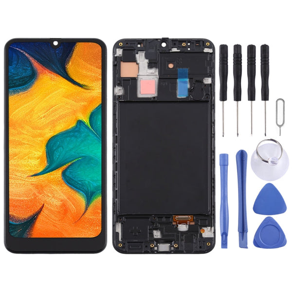 TFT Material LCD Screen and Digitizer Full Assembly With Frame for Samsung Galaxy A30