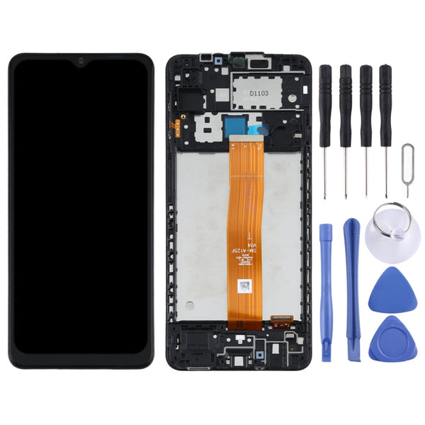 Original LCD Screen and Digitizer Full Assembly with Frame for Samsung Galaxy A12 4G SM-A125F