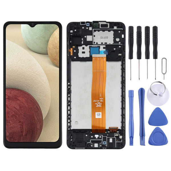 Original LCD Screen and Digitizer Full Assembly with Frame for Samsung Galaxy A12 4G SM-A125F