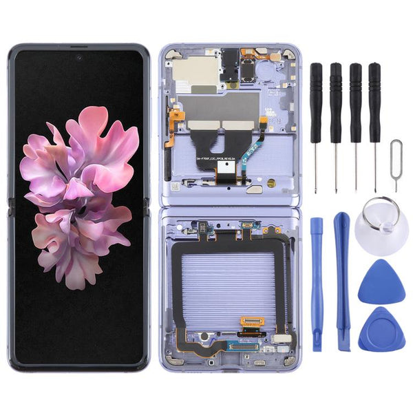 For Samsung Galaxy Z Flip SM-F700 LCD Screen Digitizer Full Assembly with Frame