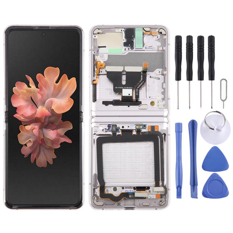 For Samsung Galaxy Z Flip 5G SM-F707 LCD Screen Digitizer Full Assembly with Frame