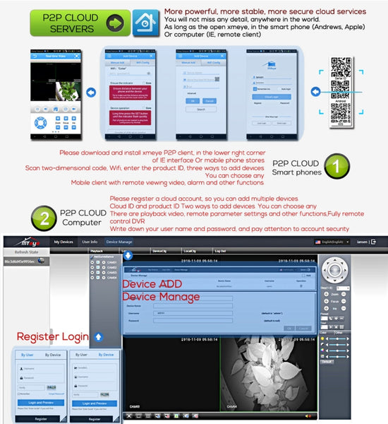A4B5-Mini 4 Channel 720P 1.0 Mega Pixel 4 x Bullet AHD Cameras AHD DVR Kit, Support Night Vision / Motion Detection, IR Distance: 20m
