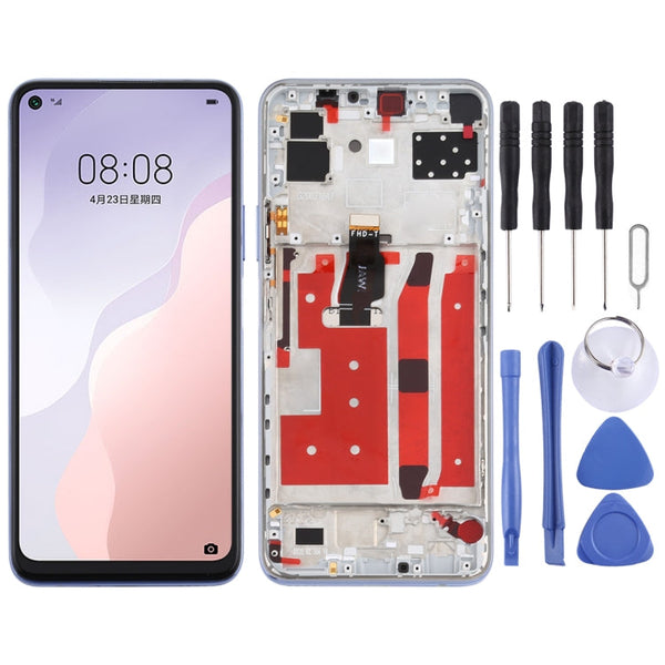 LCD Screen and Digitizer Full Assembly with Frame for Huawei Nova 7 SE