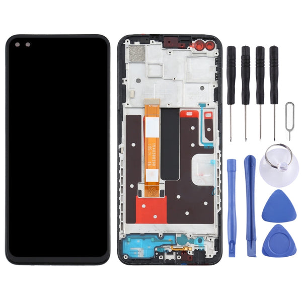 LCD Screen and Digitizer Full Assembly With Frame for OPPO A92s/Reno4 Z PDKM00