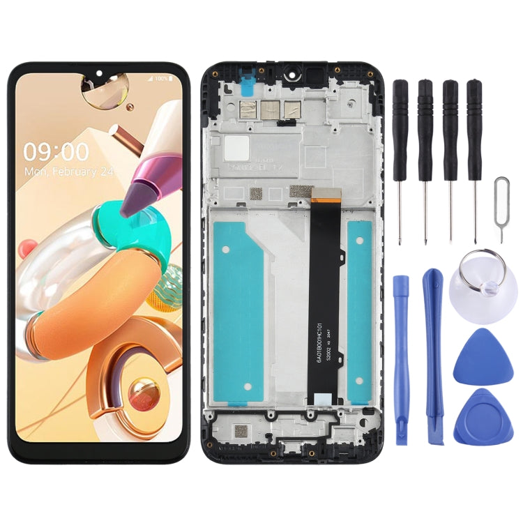 LCD Screen and Digitizer Full Assembly With Frame for LG K41s LMK410EMW, LM-K410EMW, LM-K410
