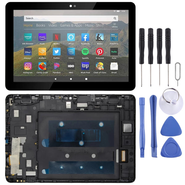 LCD Screen and Digitizer Full Assembly With Frame for Amazon Fire HD 8 2020 10th Gen K72LL4